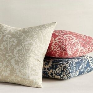 New Pottery Barn Floral Accent Pillow Covers White and Cream